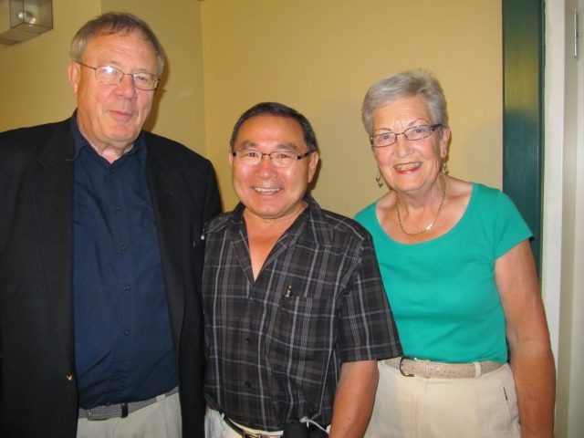 Dennis Latham,John Murakami (Mr Football in his day) and his wife.