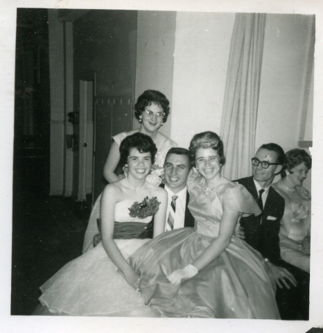 Grad Dance 1961 
Mary Livingston, Joe McGinn, Inez Cockrell, Mr McIvor, Janet Robinson (behind)