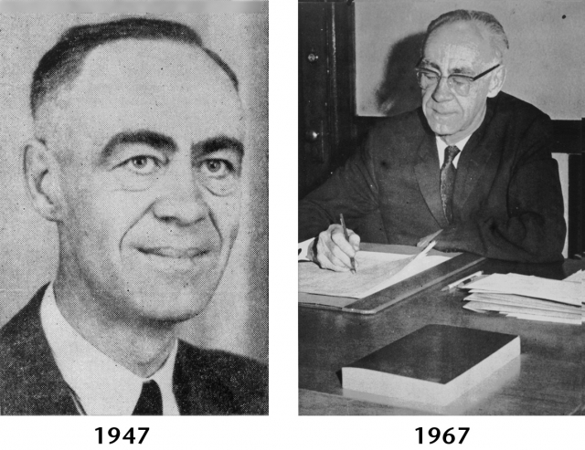 Mr. L.M. Chapman<br>Teacher 1929-1947<br>Vice-Principal 1947-1959<br>Principal 1959-1967